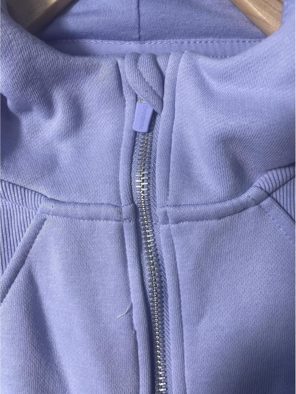 Danskin Sweat Shirt Hoodie Womens Size Small Purple Half Zip Athletic Sporty - Picture 6 of 9